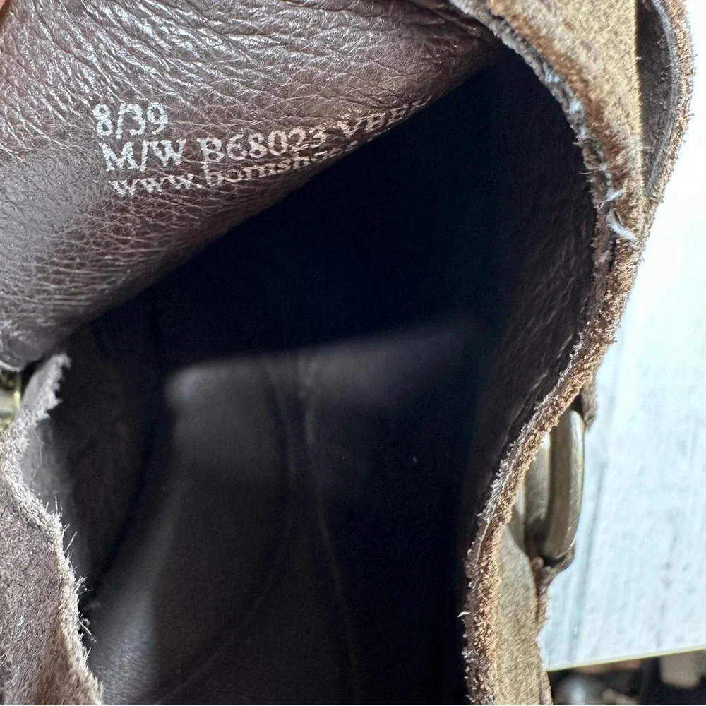 Born‎ Zowy Tobacco Brown Harness Ankle Booties #800
